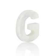 Anh&auml;nger Muschel S&uuml;&szlig;wasserperlmutt Buchstaben G White (Naturliche Farbe Muschel)