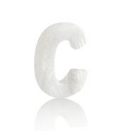 Anh&auml;nger Muschel S&uuml;&szlig;wasserperlmutt Buchstaben C White (Naturliche Farbe Muschel)