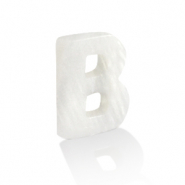 Anh&auml;nger Muschel S&uuml;&szlig;wasserperlmutt Buchstaben B White (Naturliche Farbe Muschel)