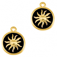 Anh&auml;nger Metall DQ Sun Gold-black (Nickelfrei)