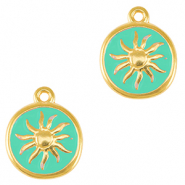 Anh&auml;nger Metall DQ Sun Gold-veraman blue (nikkelvrij)