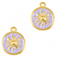 Anh&auml;nger Metall DQ Sun Gold-lavender purple (nikkelvrij)