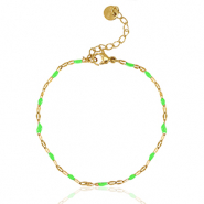 Stainless Steel - Rostfrei Stahl Armb&auml;nder Green-gold