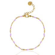 Stainless Steel - Rostfrei Stahl Armb&auml;nder Lilac-gold
