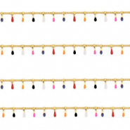 Zubehör aus Stainless Steel - Rostfreiem Stahl Gliederkette Spike Gold-multicolour