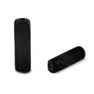 Perlen Naturstein Achat Tubes Brown-black