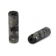 Perlen Naturstein Labradorit Tubes Dark antracite