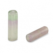 Perlen Naturstein Fluorit Tubes Green-purple