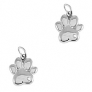 Anh&auml;nger aus Stainless Steel - Rostfreiem Stahl Dog Paw Silver