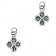 Anh&auml;nger aus Stainless Steel - Rostfreiem Stahl Flower Silver-blue
