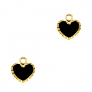 Anh&auml;nger aus Stainless Steel - Rostfreiem Stahl Heart Gold-black