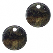 Anhänger aus Resin Glitzer 12mm Multicolor galaxy