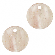 Anh&auml;nger aus Resin Glitzer 12mm Hortensia pink