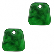 Anh&auml;nger aus Resin Trapezium Emerald green