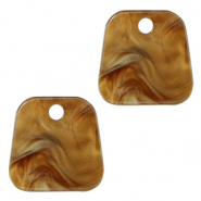 Anh&auml;nger aus Resin Trapezium Harvest orange-brown