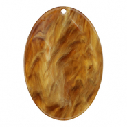 Anh&auml;nger aus Resin Oval Harvest orange-brown
