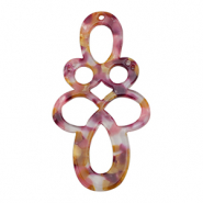 Anh&auml;nger aus Resin Barock Pink-purple gold