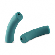 Acrylperlen tubes matt Ocean wave green