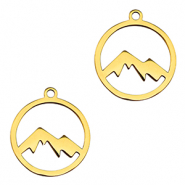 Anh&auml;nger aus Stainless Steel - Rostfreiem Stahl Mountain Gold