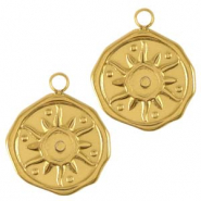 Anhänger aus Stainless Steel - Rostfreiem Stahl Sun Gold