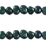 Süsswasser Perlen Nugget 4-5mm Peacock blue