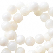 Perle Muschel rund 3mm Weiss-pearl shine