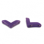 Tile bead Arrow Grape purple
