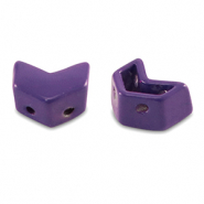 Tile bead Arrow Grape purple