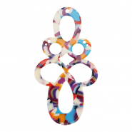 Anhänger aus Resin Barock Multicolor confetti
