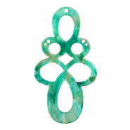 Anhänger aus Resin Barock Turquoise-green