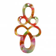 Anhänger aus Resin Barock Multicolor pink-green