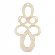 Anhänger aus Resin Barock Pearl white-pink