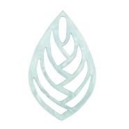 Anhänger aus Resin Blatt Sky blue