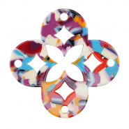 Anhänger aus Resin Mosaik Multicolor confetti