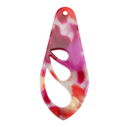 Anhänger aus Resin Flügel Multicolor pink