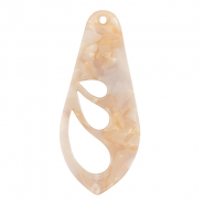 Anhänger aus Resin Flügel Pearl white-pink