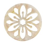 Anh&auml;nger aus Resin Mandala Pearl white-pink