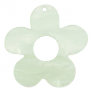Anh&auml;nger aus Resin Blume Neo mint green