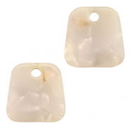 Anh&auml;nger aus Resin Trapezium Pearl white-pink