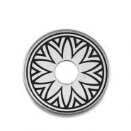 Perle Metall DQ Donut Antik silber (Nickelfrei)