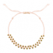 Armband Rostfrei Stahl Perlen Beige-gold