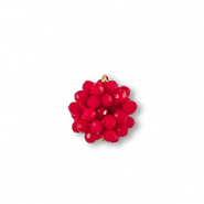 Facetten Perlen Anh&auml;nger Zwischenst&uuml;ck 16mm Red