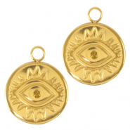 Anhänger aus Stainless Steel - Rostfreiem Stahl Eye of Providence Gold