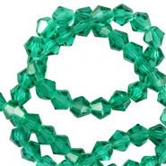 Facetten top Glas perlen Bicone 3mm Eden green