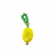 Facetten Perlen Anh&auml;nger Lemon Gold-yellow green