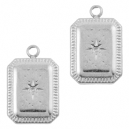 Anhänger aus Stainless Steel - Rostfreiem Stahl Star Silber