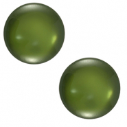 12 mm classic Polaris Elements Cabochon Lucido Moss green