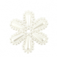 Statement-Anh&auml;nger Pearl Flower Pearl white