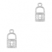 TQ Metall Brass Anh&auml;nger Lock Silver