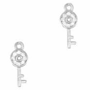 TQ Metall Brass Anh&auml;nger Key Silver